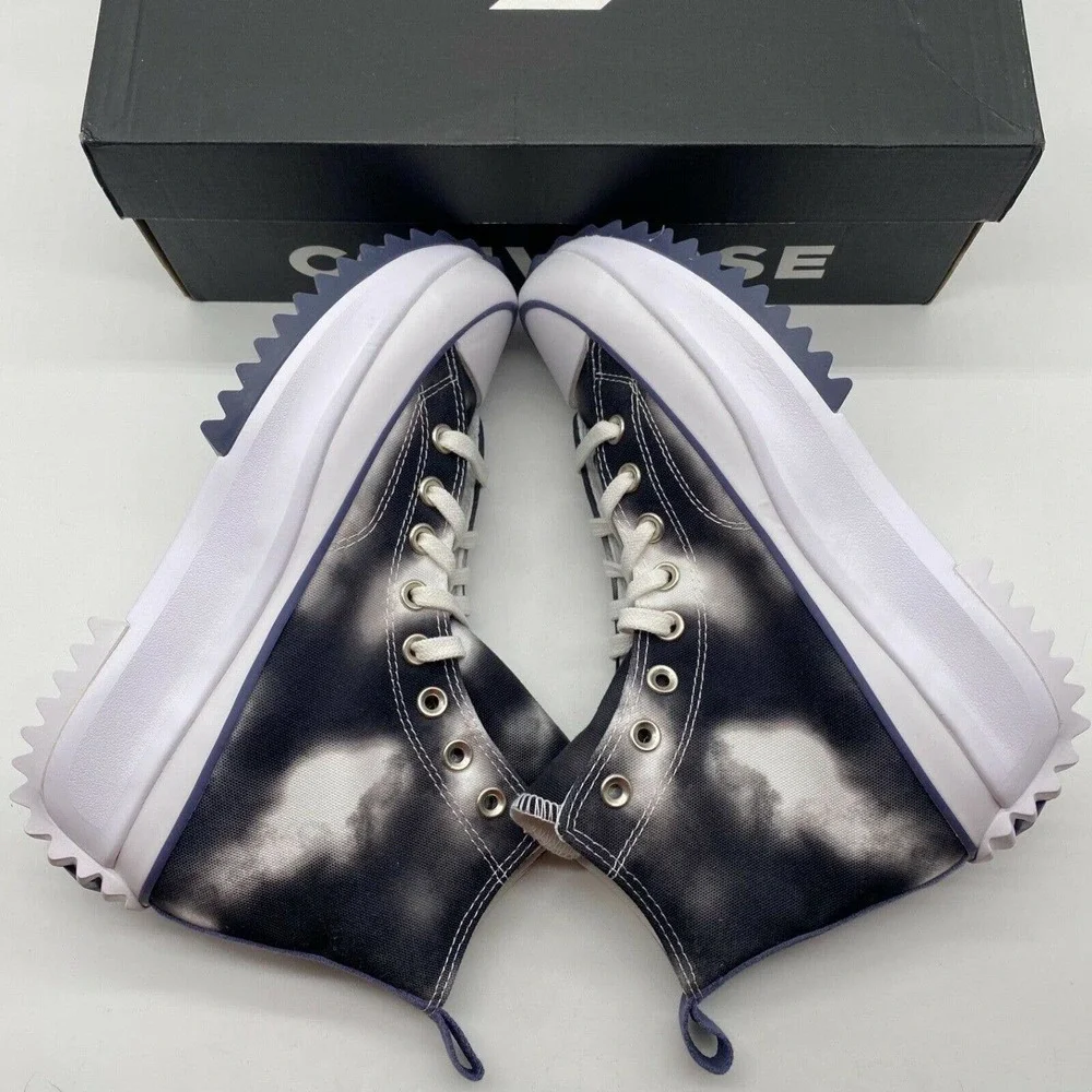 Converse Women Run Star Hike High Cloud Wash 572537C Black/White/Steel Size 7-10 - Picture 6 of 8